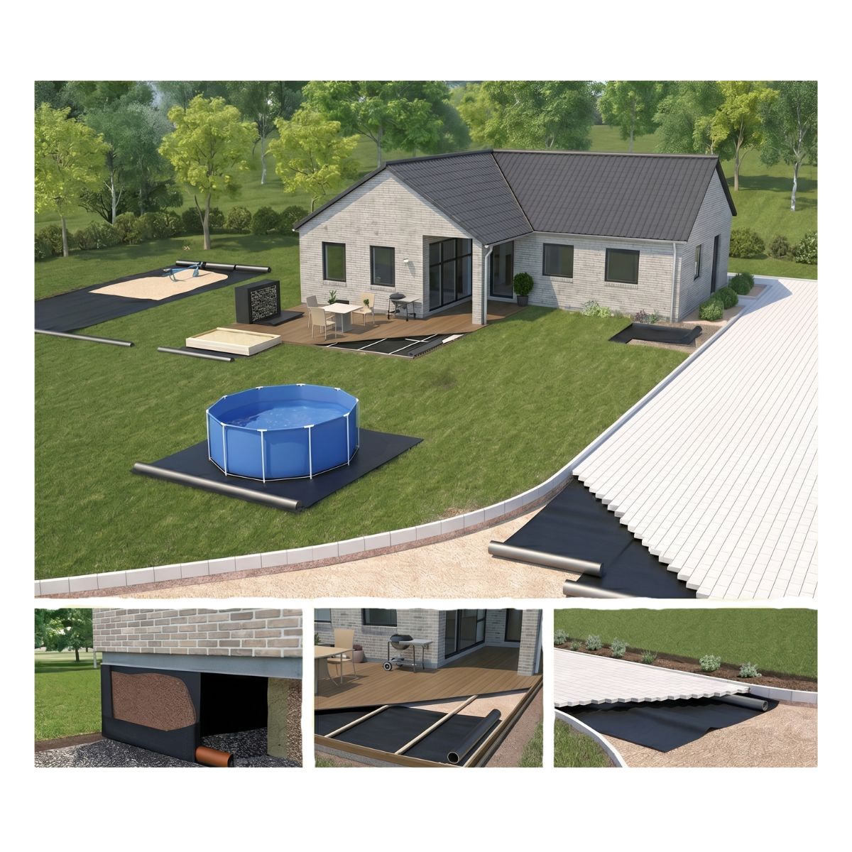 Geotekstil illustrations anvendelse