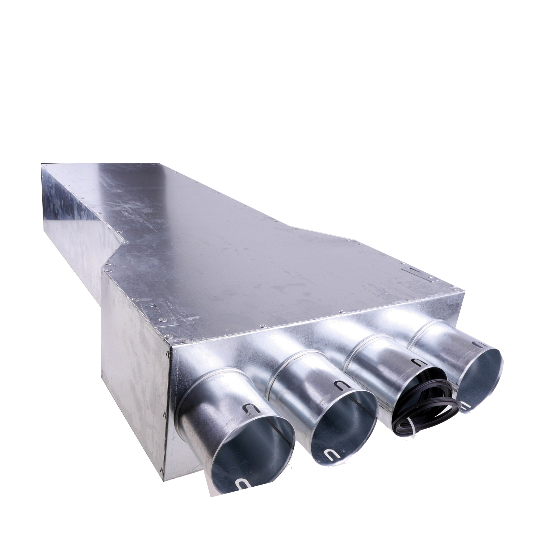 Triair lige fordelerboks til rist 280x150, 4 muffer - ø75