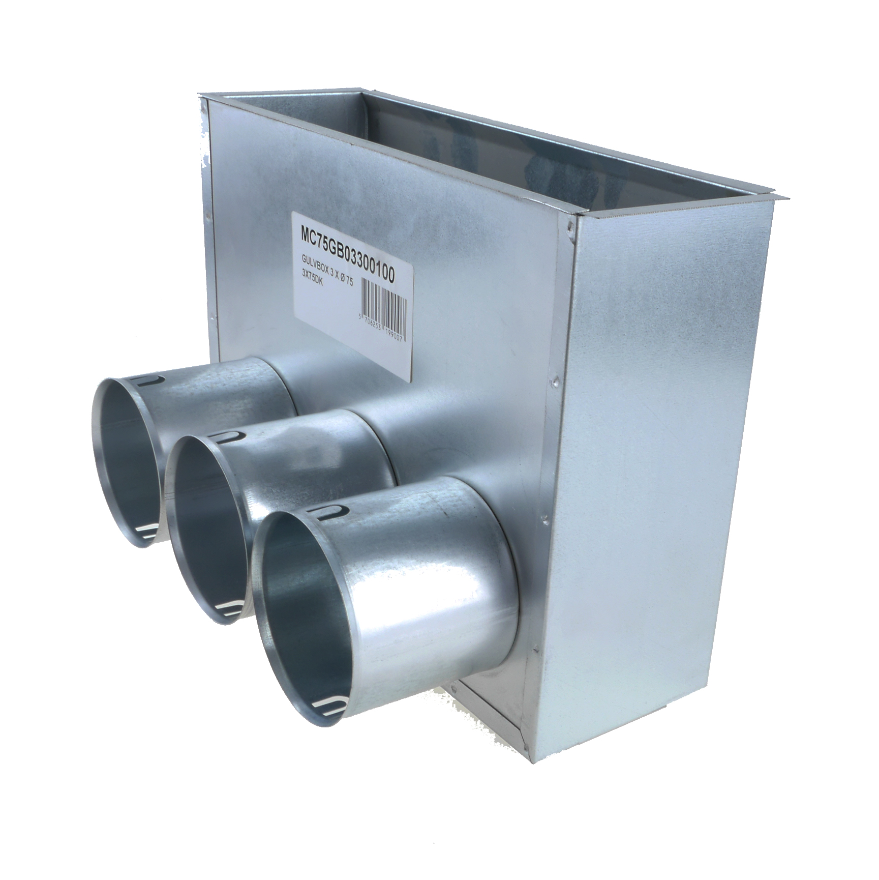 TriaAir Gulvboks - 3 muffer ø75 H400 