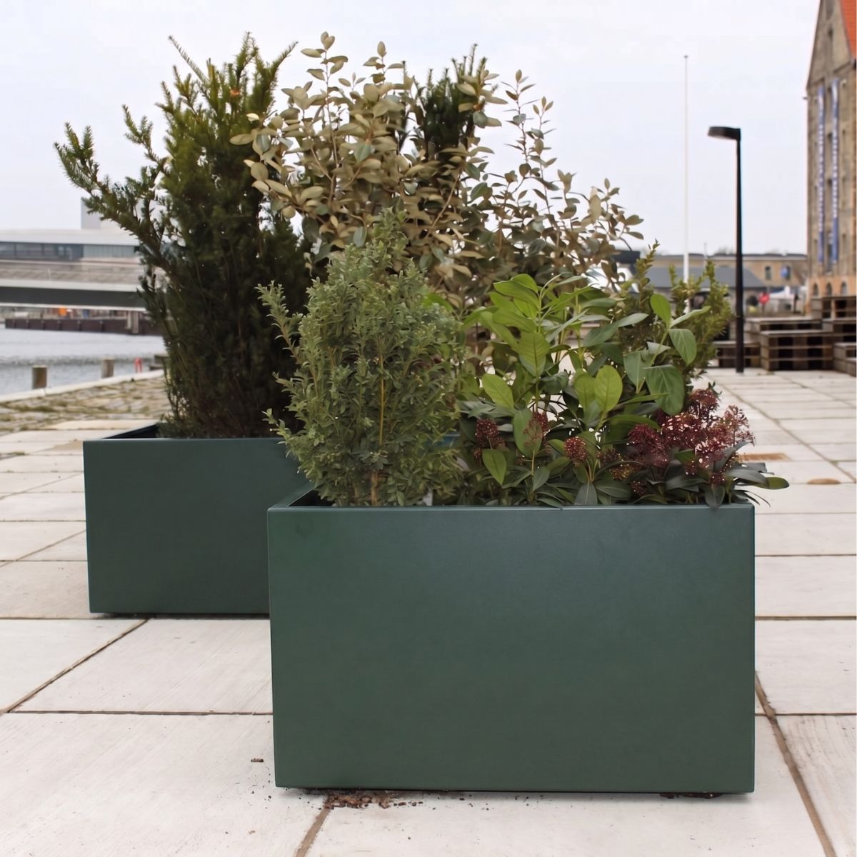 Grøn plantekasse 120x120