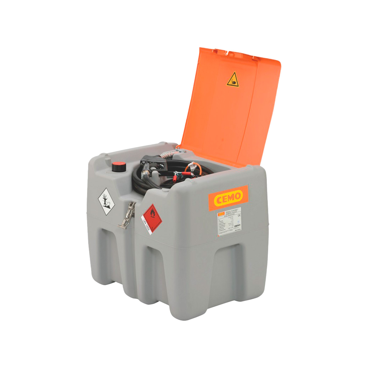 Transporttank til 210 L diesel - grå/orange