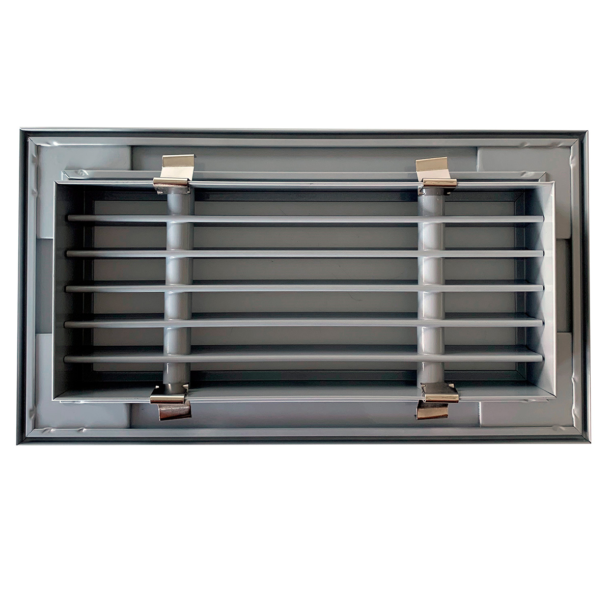 TriaAir Alurist til gulvboks 200x100 - grå Ral 9006, glans 30