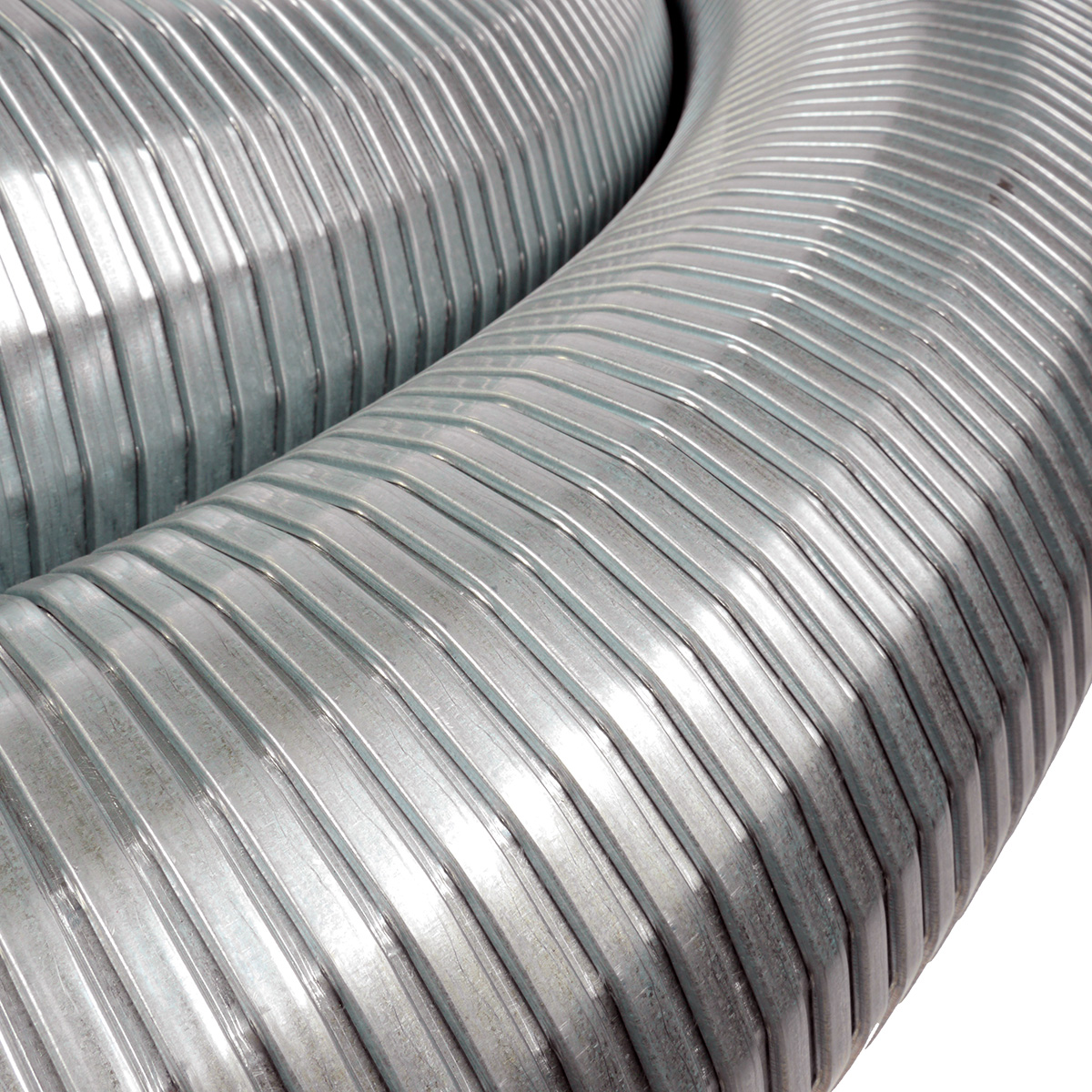 Galvaniseret stålslange AS 81 med glaspakning, tåler 400 gr