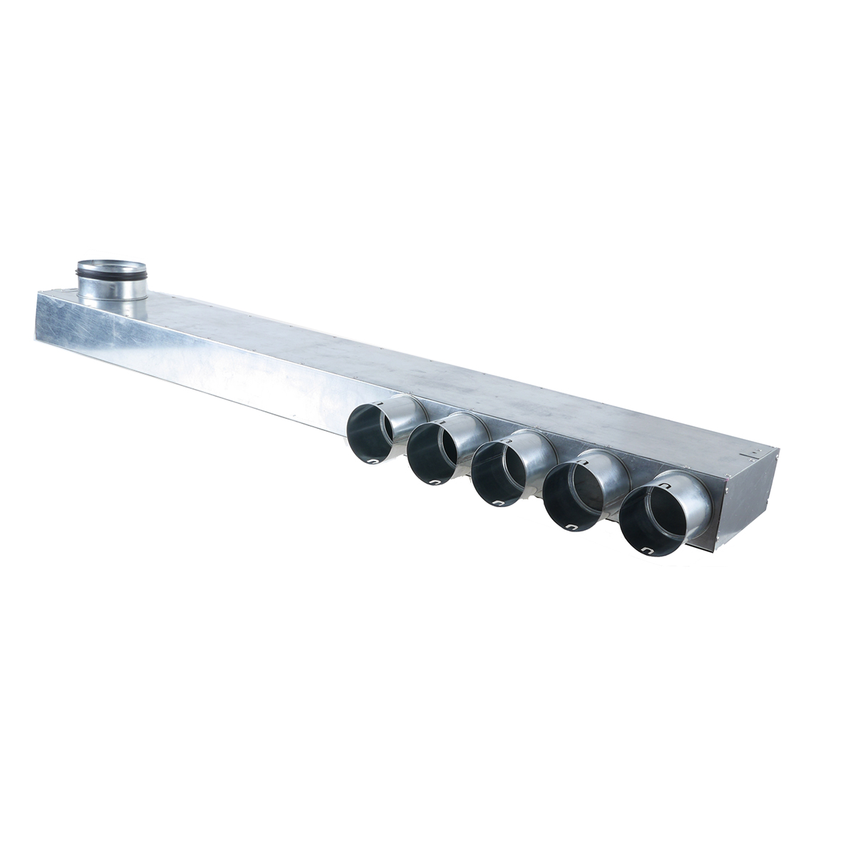 TriaAir Fordelerboks - ø125 nippel, 5 muffer - ø75 (venstre)