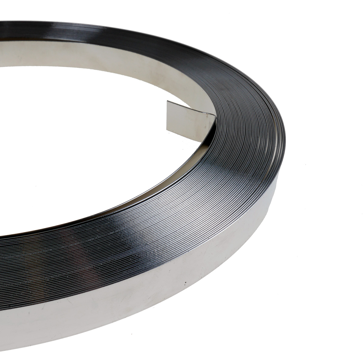 Bandimex Endeløse spændebånd i rustfrit stål. Båndbredde fra 6,4 - 19 mm