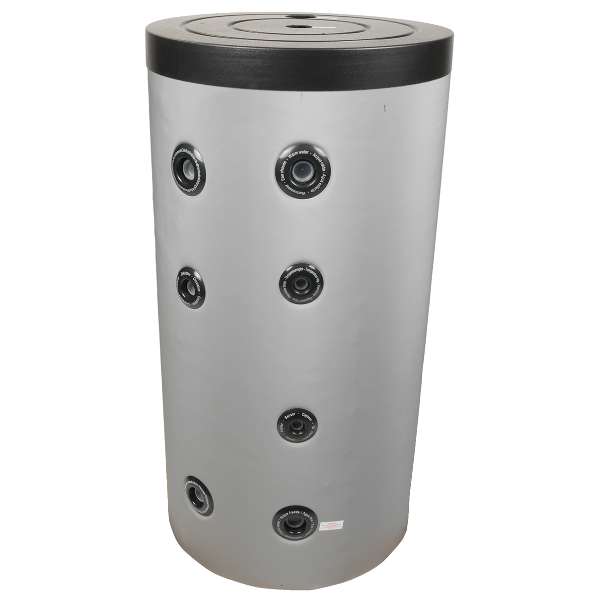 Varmtvandsbeholder med en spiral til fx. varmepumpe