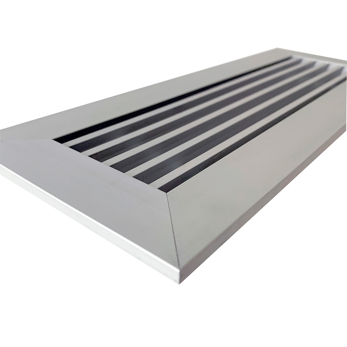 TriaAir Alurist til gulvboks 500x100 - aluminium