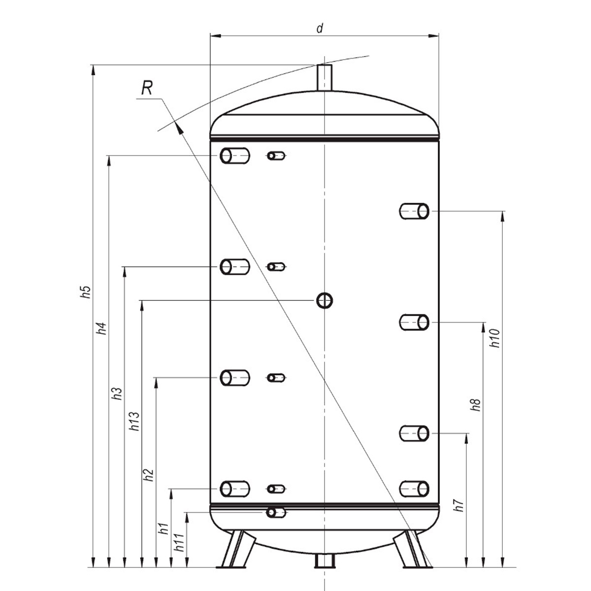 Akkumuleringstank skitse