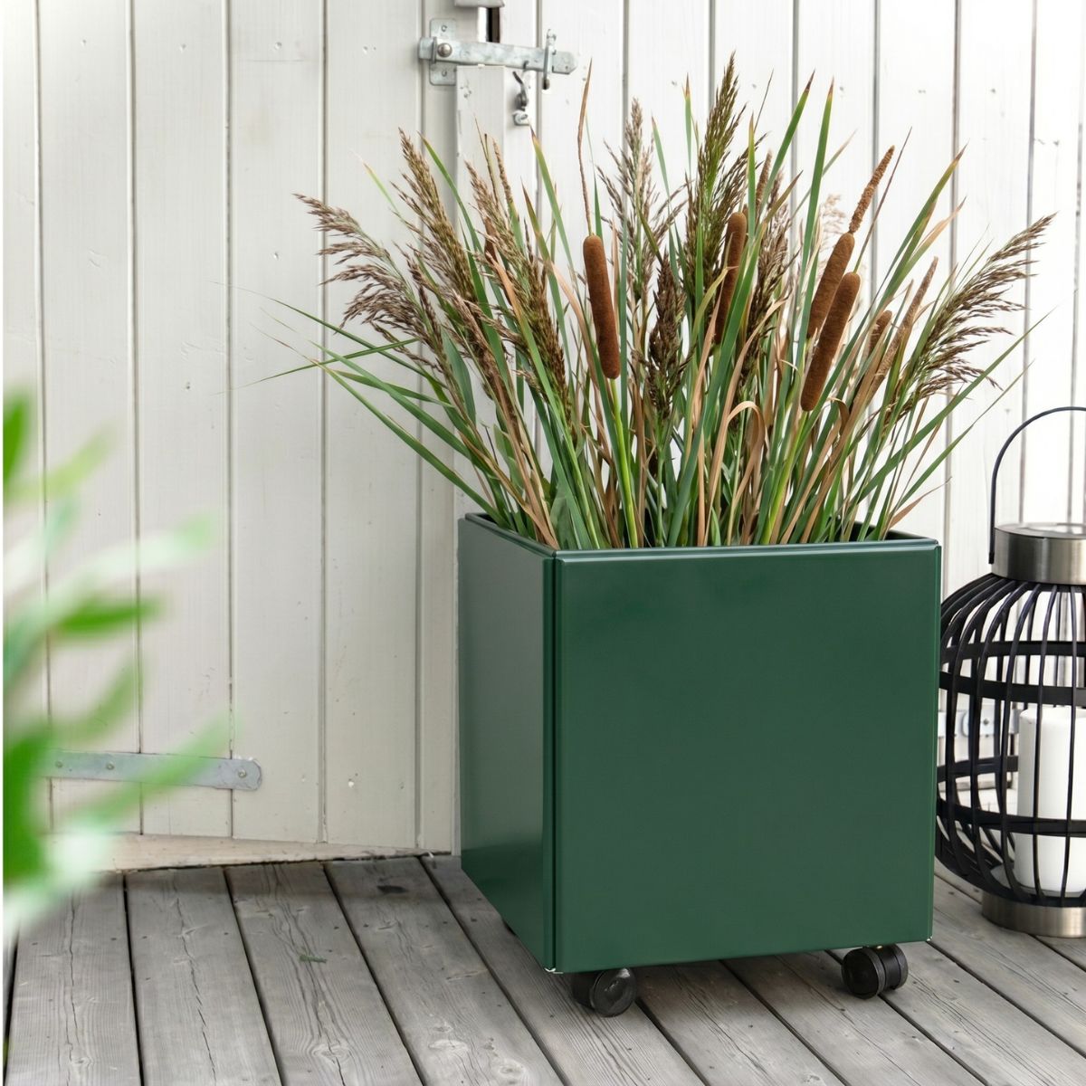 Grøn plantekasse 40x40