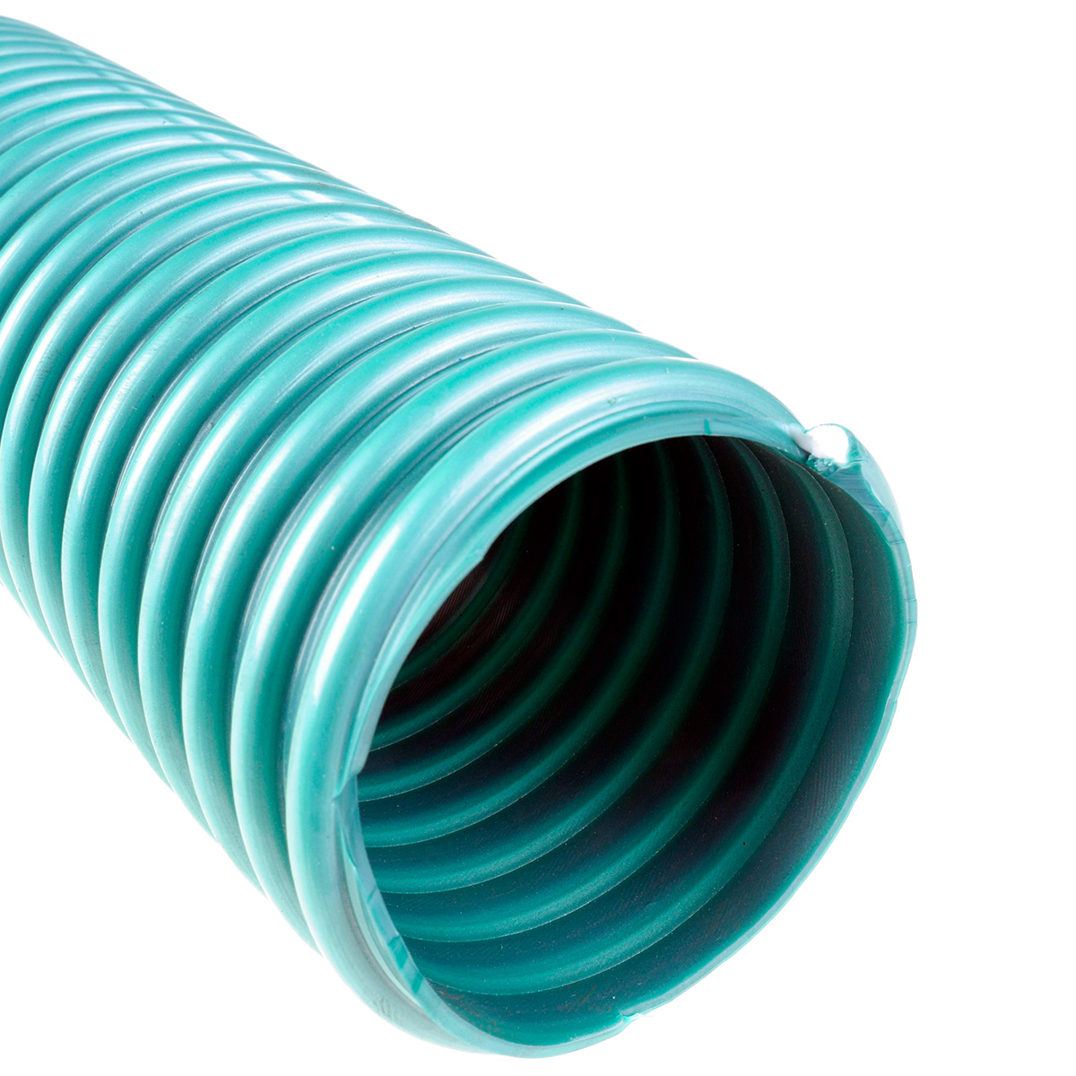 Vacuumslange med spiral, grøn