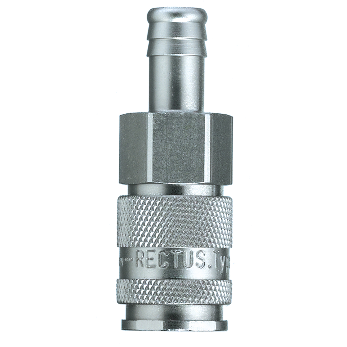 RECTUS trykluftkobling Serie 27 - forniklet messing, med slangestuds