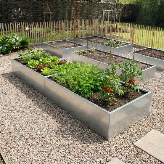 Land Modern Højbed i corten rust