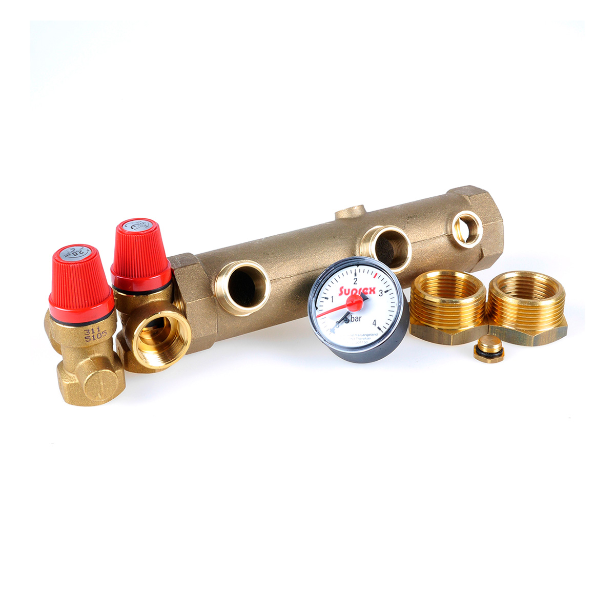 Sikkerhedsagregat 1", 2,5 bar.