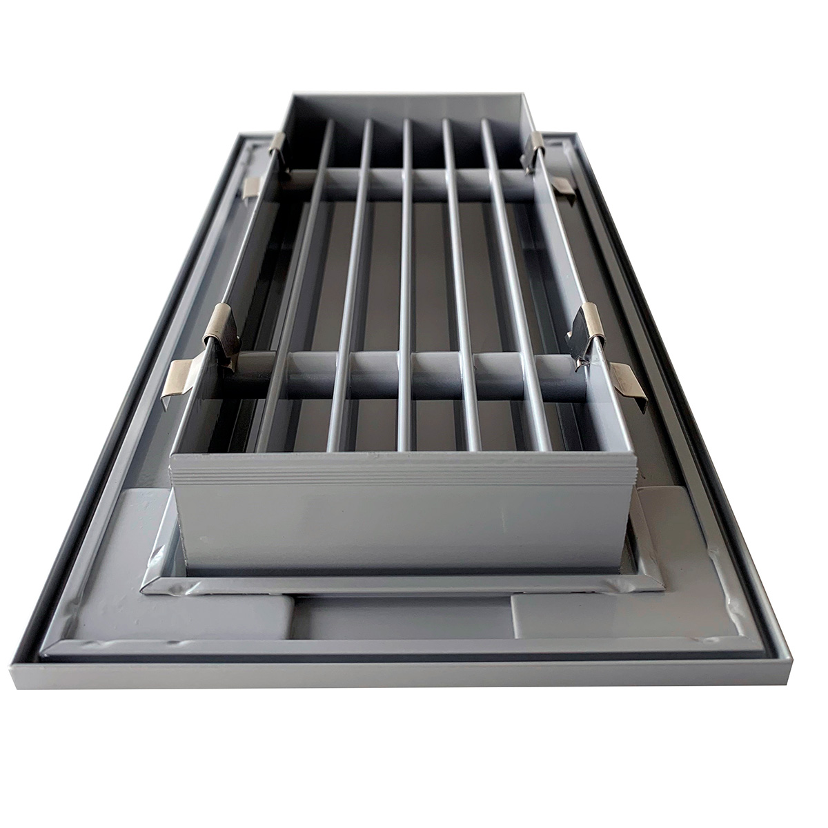 TriaAir Alurist til gulvboks 200x100 - grå Ral 9006, glans 30