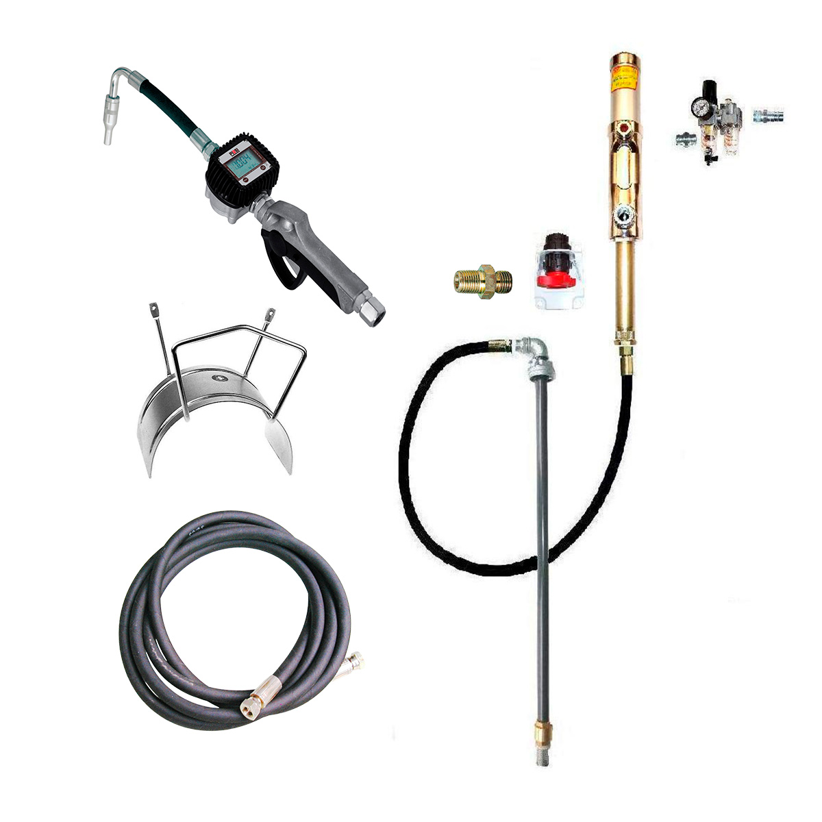 Oliepumpesæt 3:1 til gittepalletank (IBC) - komplet