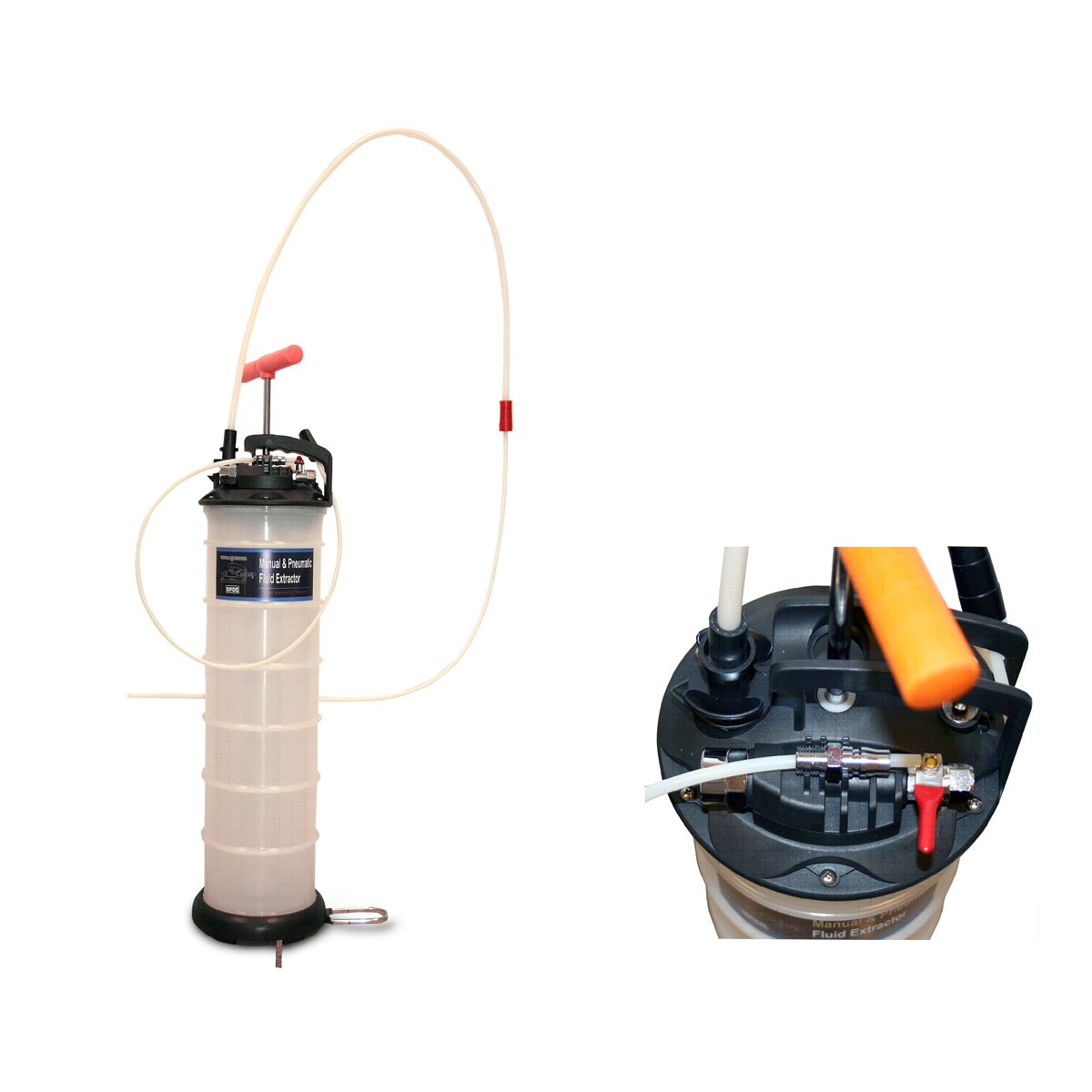 Oliesuger manuel/pneumatisk - 6 liter