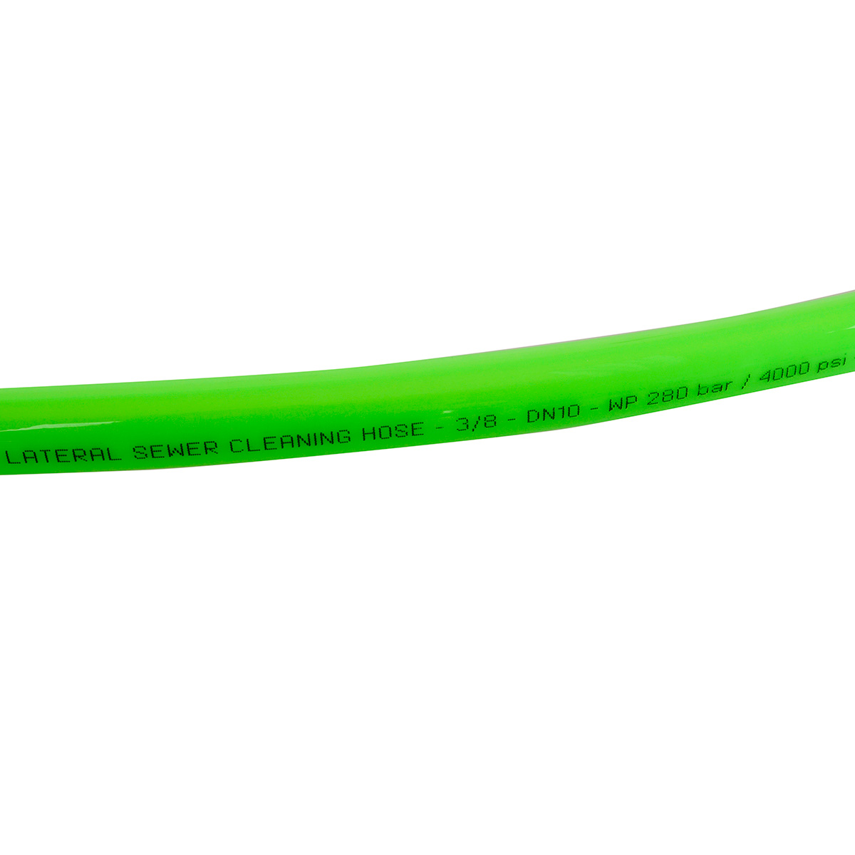 Kanalspuleslange, grøn, 280 bar, med HAN/HUN fittings