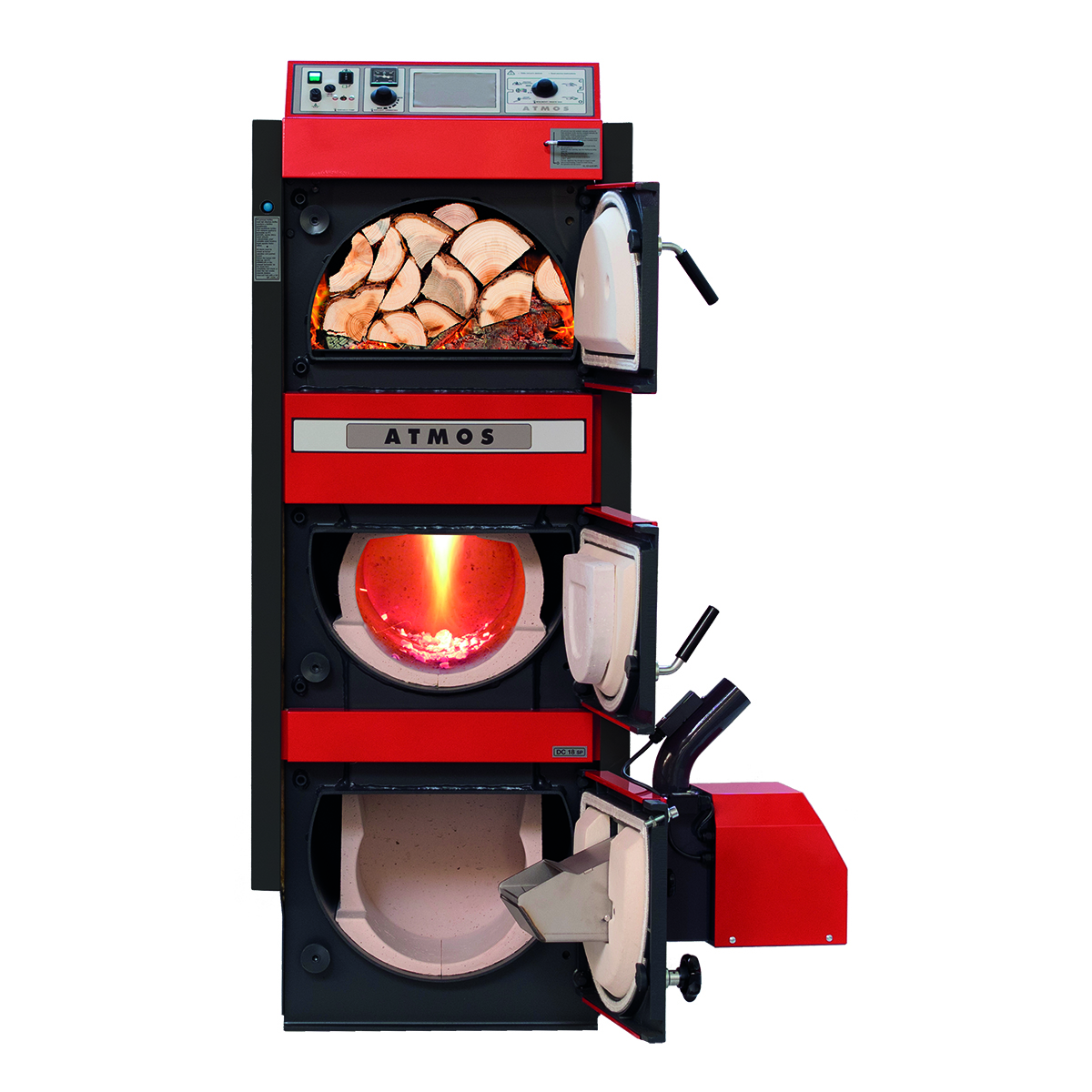 ATMOS kombikedel til brænde eller piller