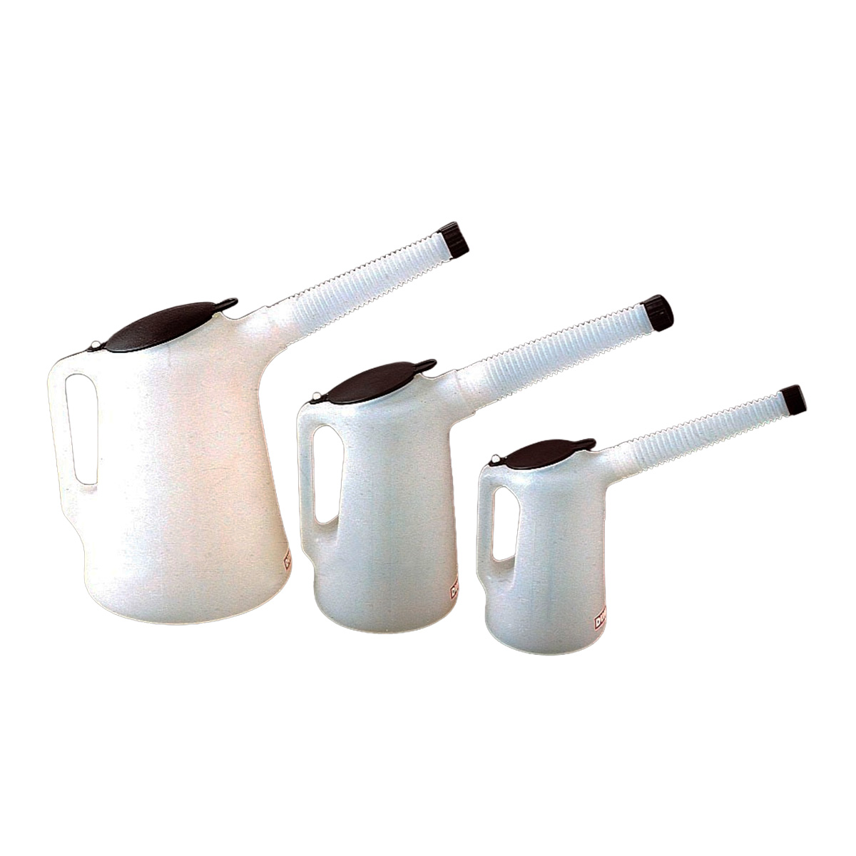 Oliemål med låg og flextud m. dæksel - 1 L, 2 L og 5 L