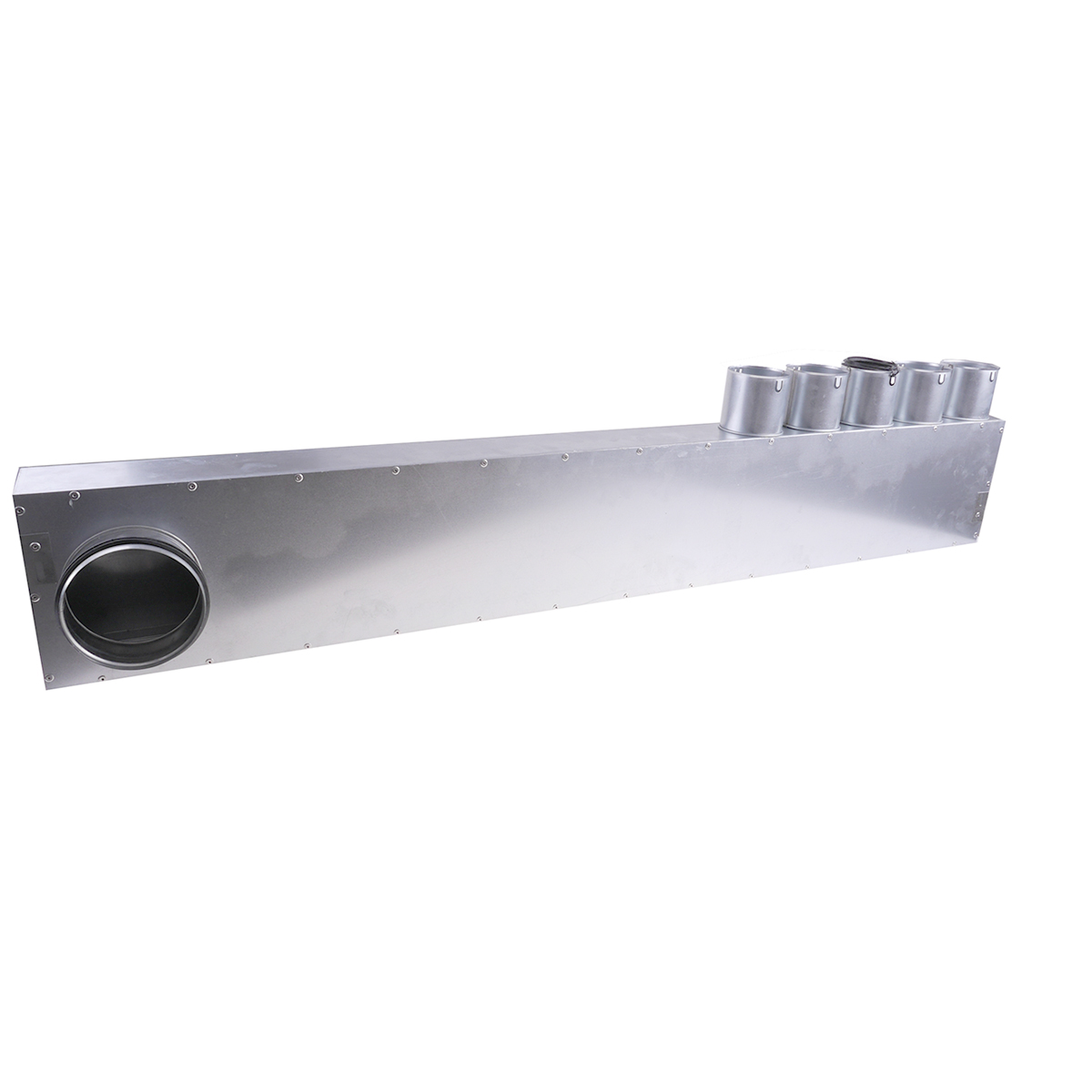 Triair fordelerboks, ø125 nippel, 5 muffer - ø75 (højre)