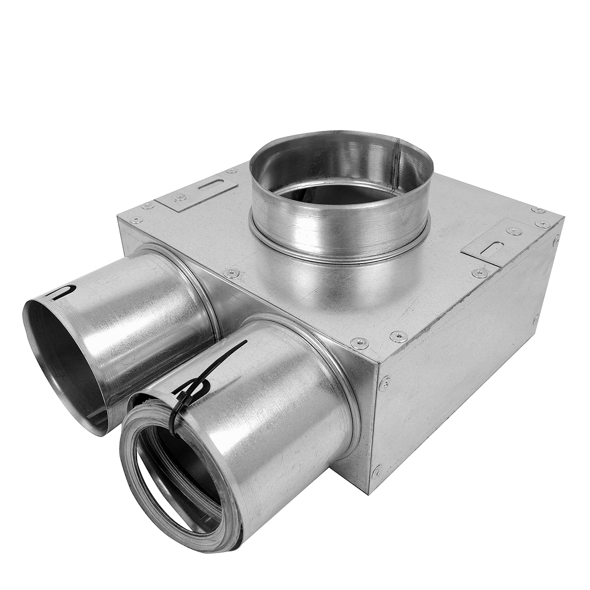 Fordeler, Vinkel ø100, H125 mm - 2 muffer ø75