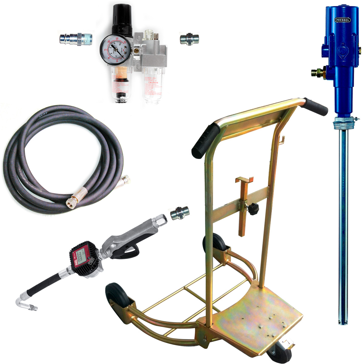 Tromlevogn til 1/1 Fad - 3 hjulet