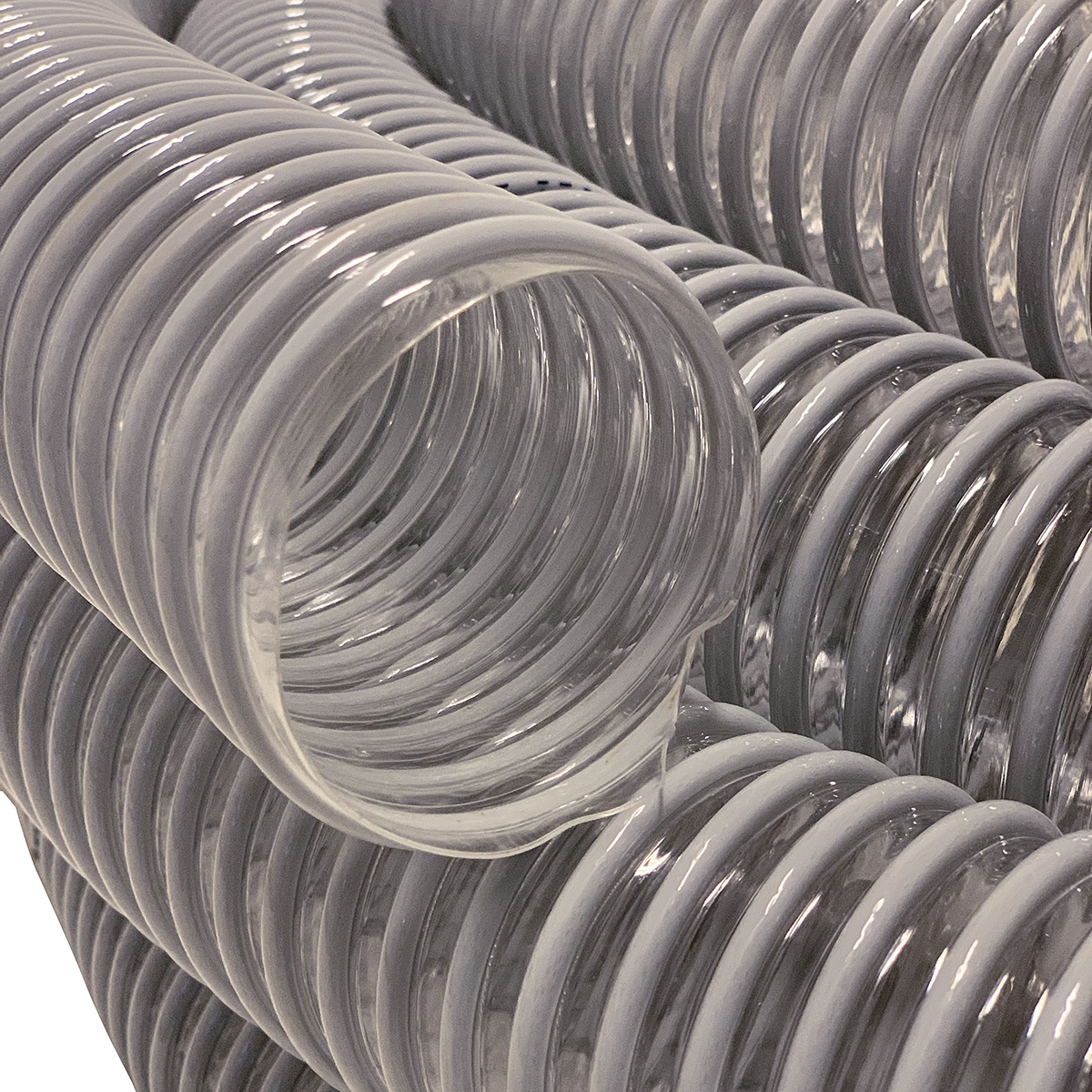 Purslange m/PVC spiral til indblæsning af papirgranulat