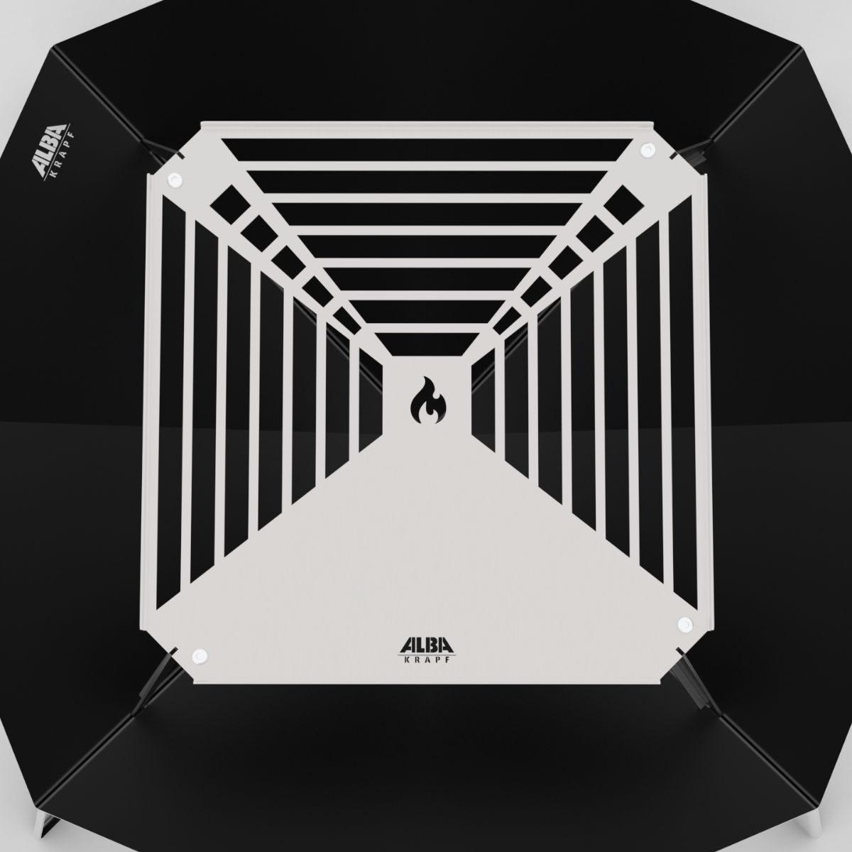 Grillgaller ovanifrån på eldfat