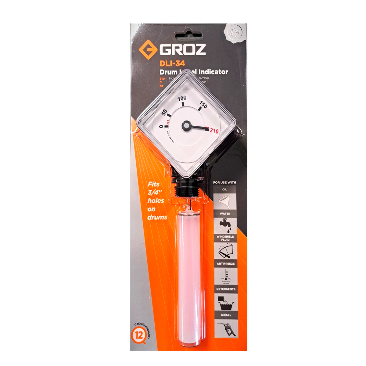 Niveaumåler til ståltromle