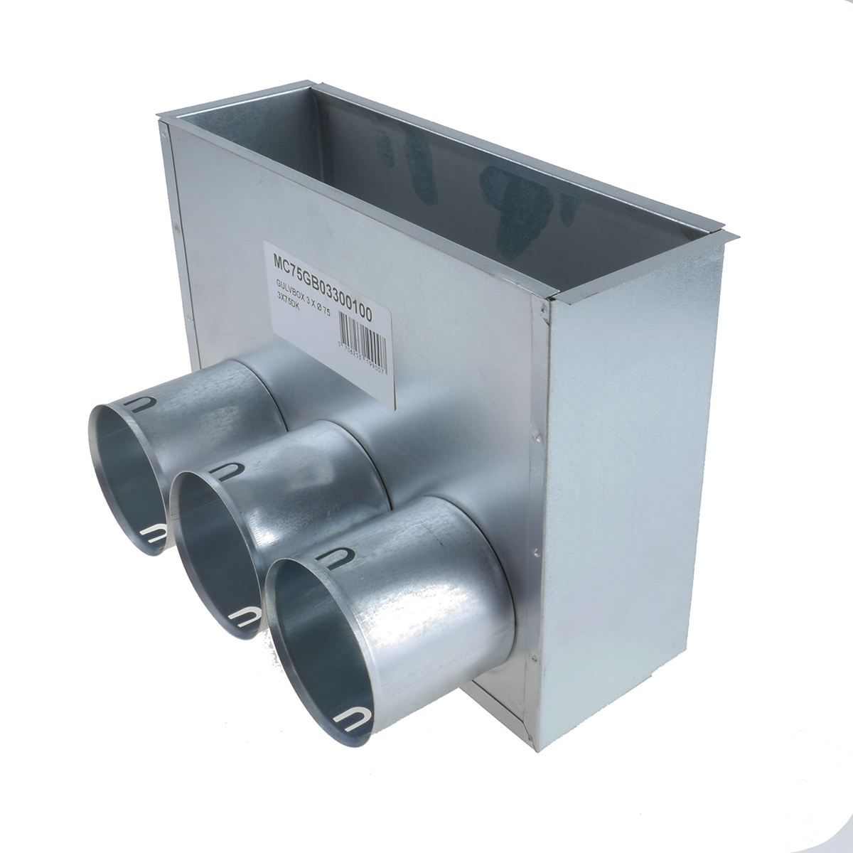 TriaAir Gulvboks - 3 muffer ø75 H400