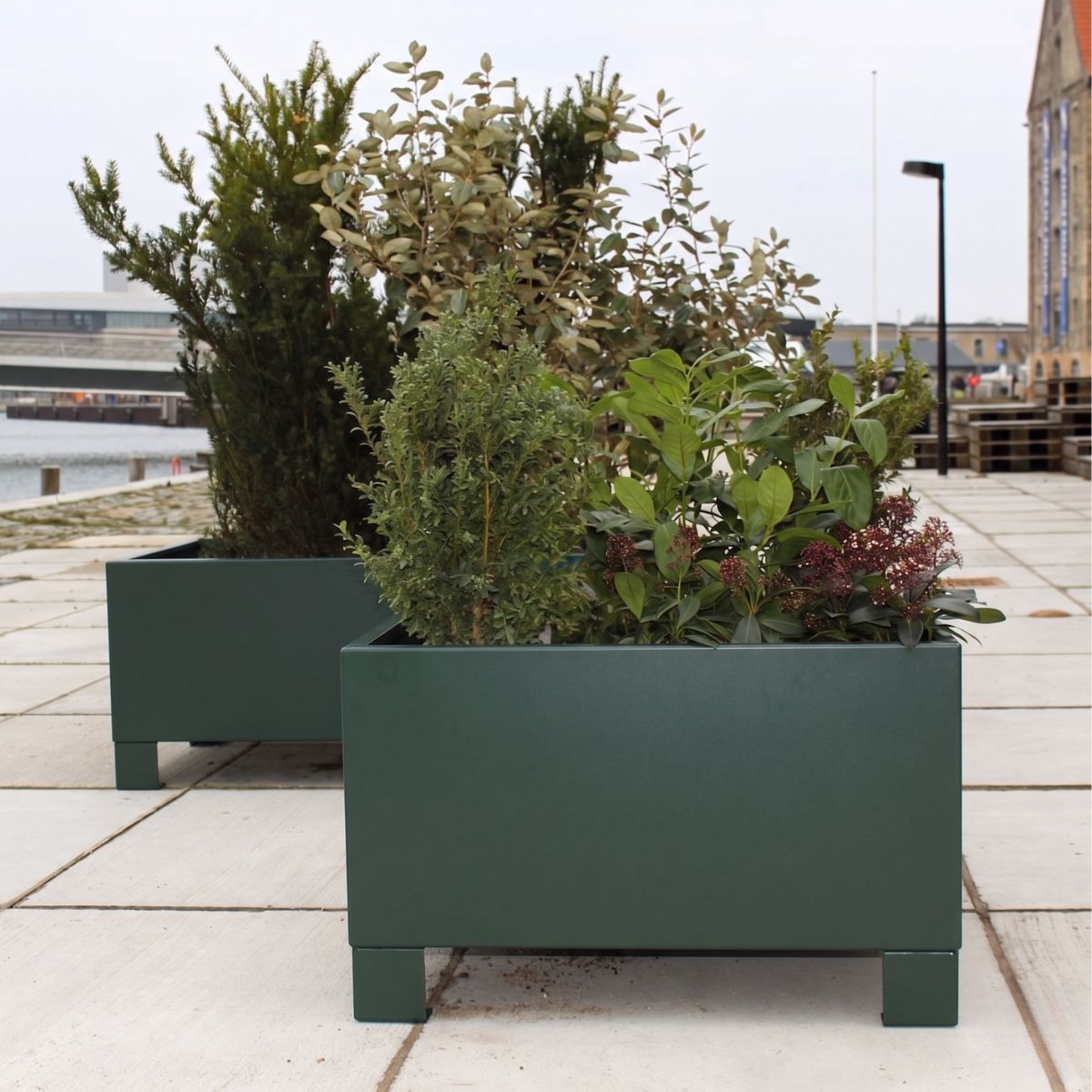 Grøn plantekasse 120x120