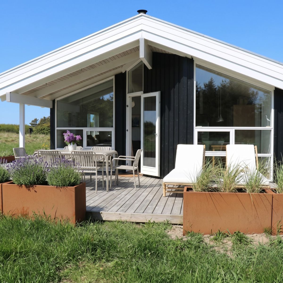 Højbede land modern cortenstål H60 miljø