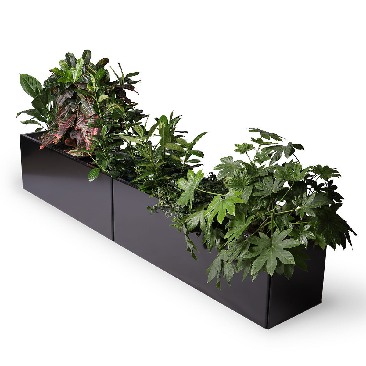 Højbed i sort aluminuum