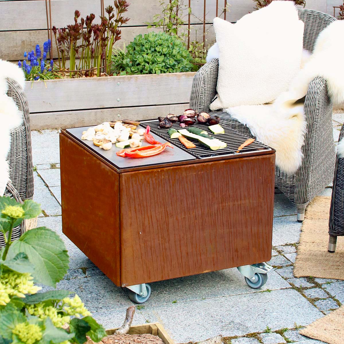 Land Fire - Bålfad med bund