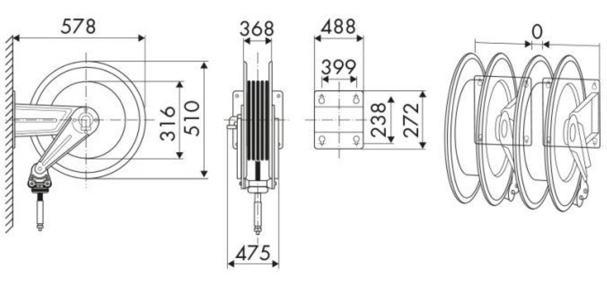 Målskema for slangeopruller