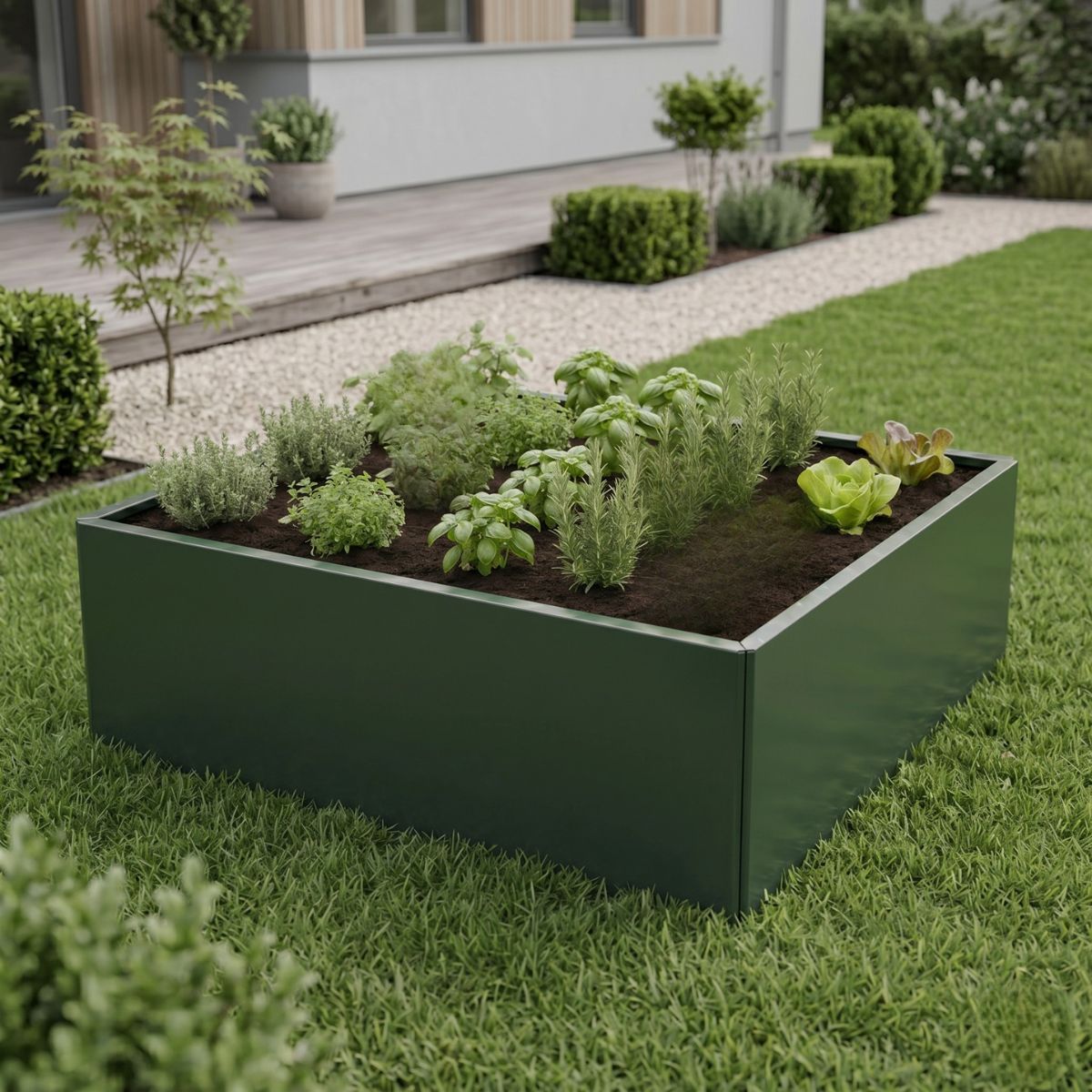 Grøn højbed 120x120