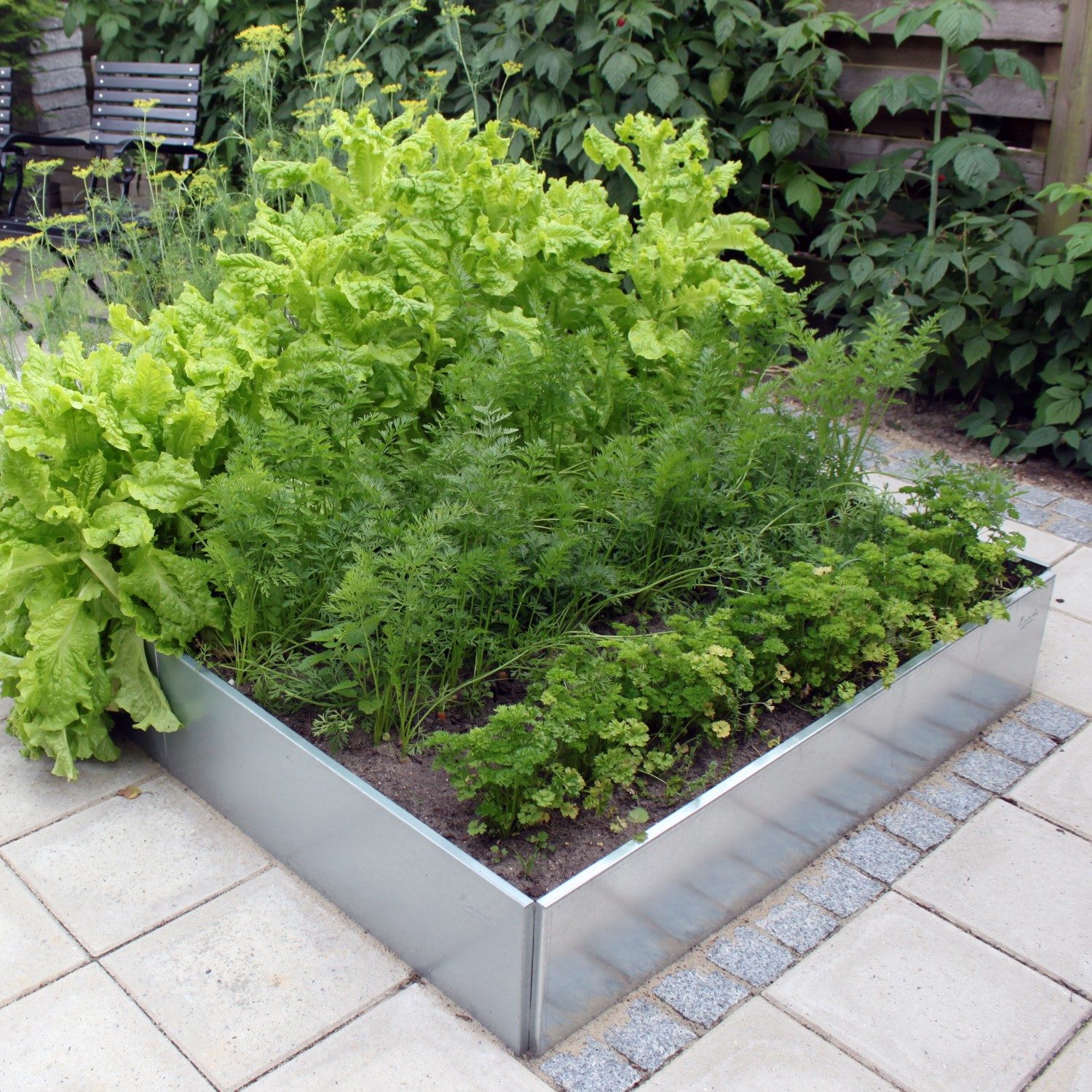 Land Classic – Aflange højbede, galvaniseret 120x120