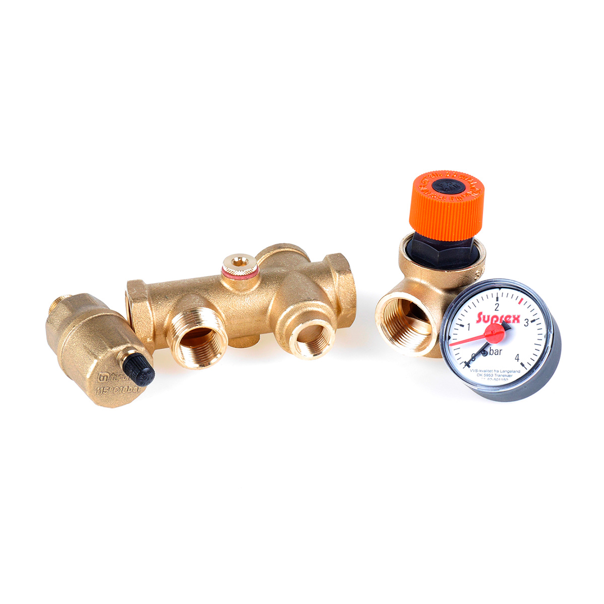 Sikkerhedsagregat til varmeanlæg