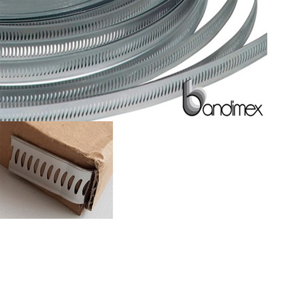 Bandimex endeløse spændebånd i rustfrit stål