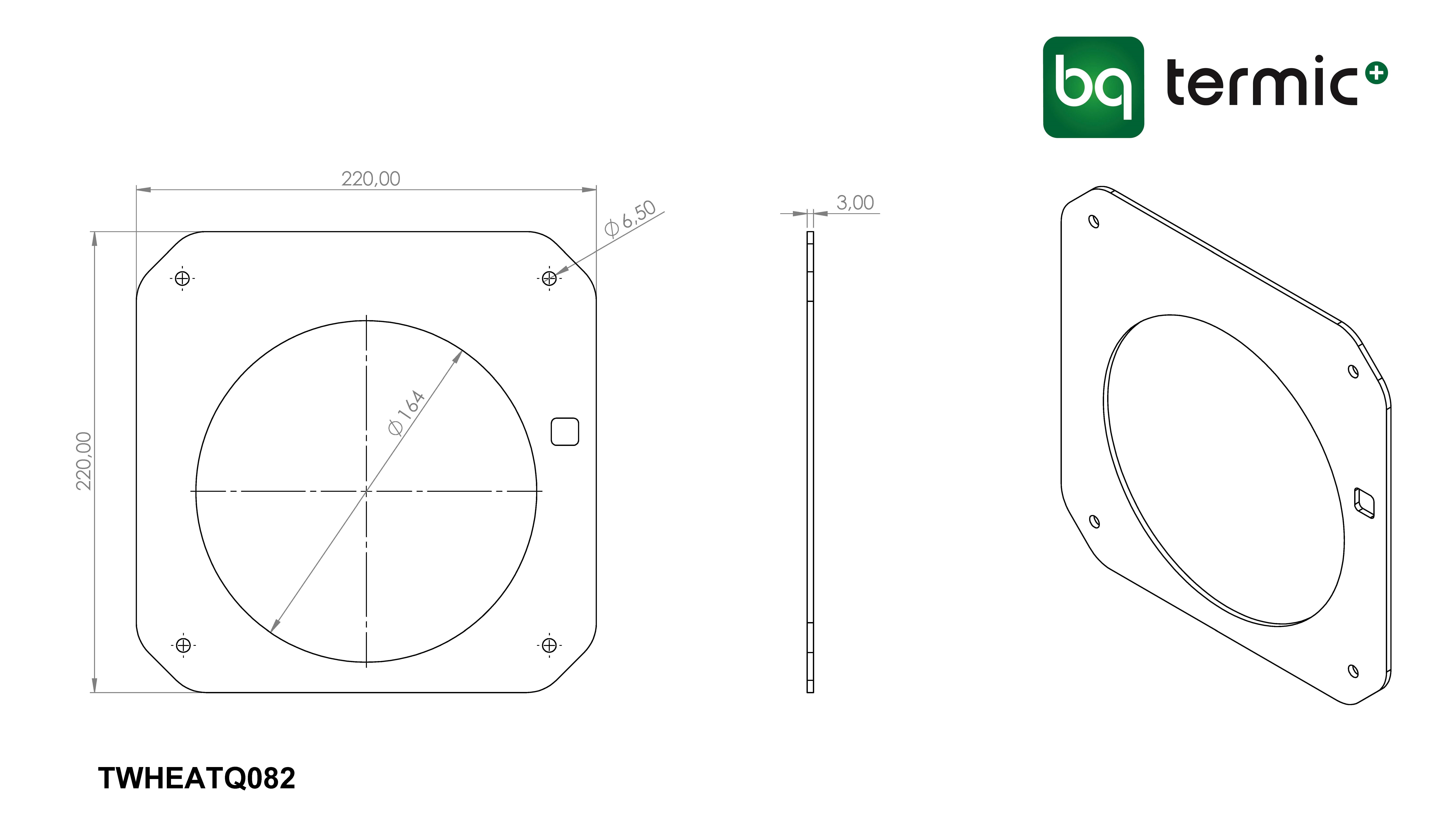 Tegning - Montageplade ZEPHYR