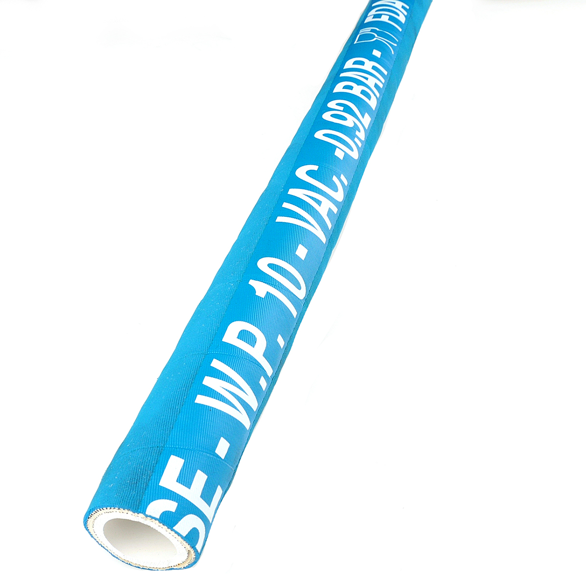 Levnedsmiddelslange til transport af fødevarer, blå