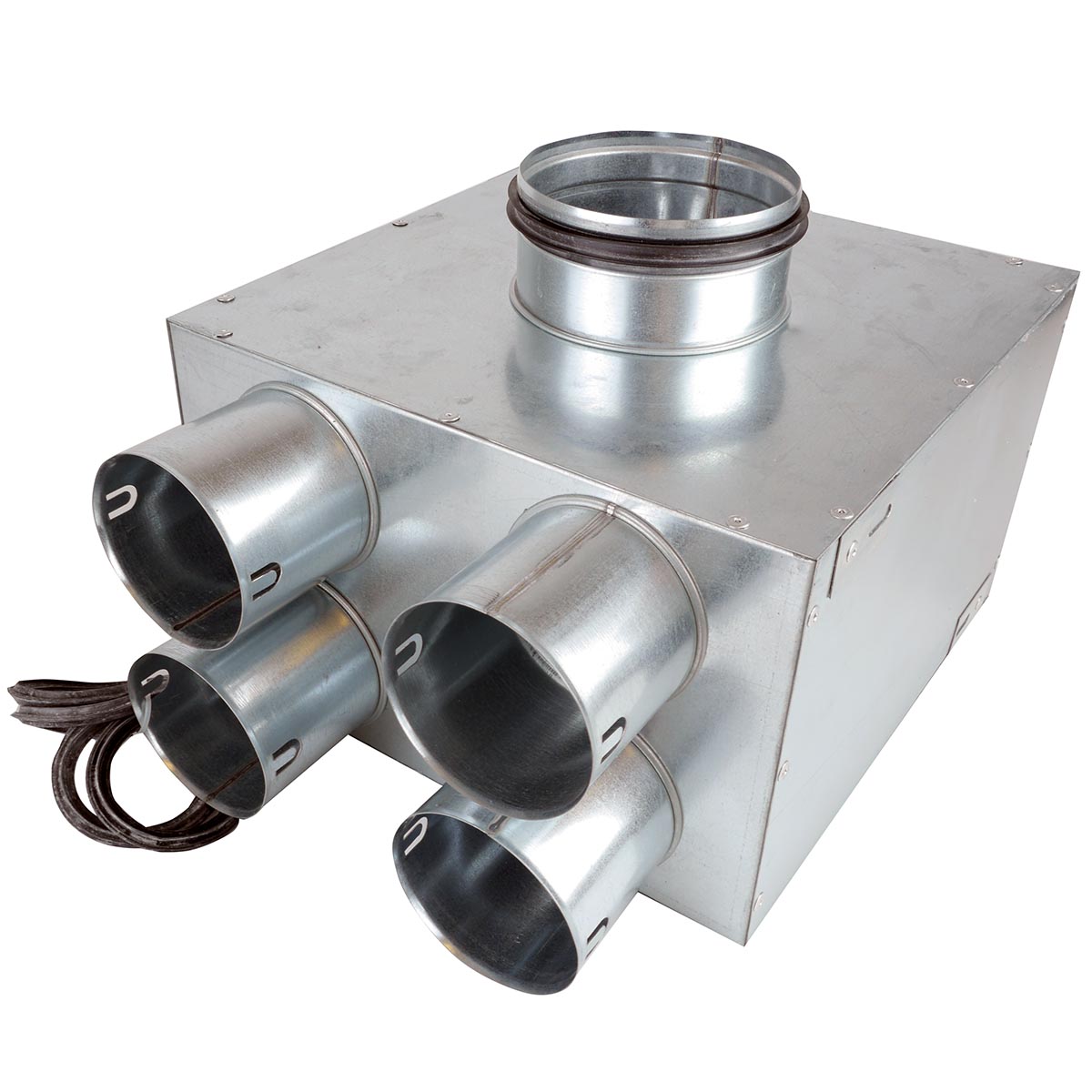 TriaAir fordelerboks nippel ø125 - 4 muffer ø75