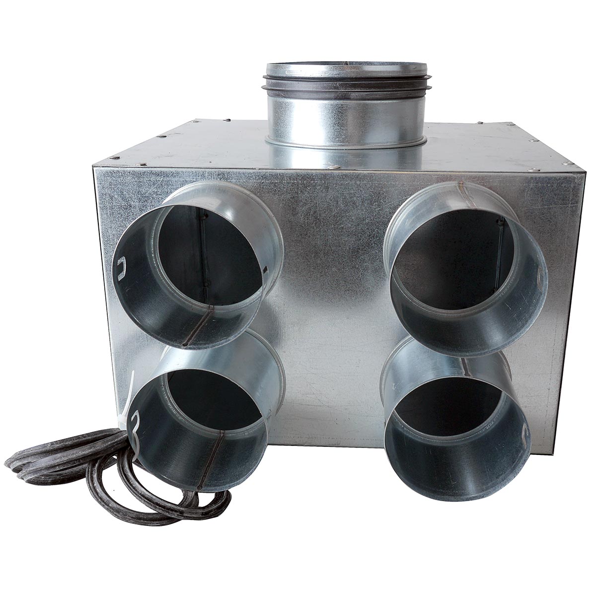 TriaAir fordelerboks nippel ø125 - 4 muffer ø75