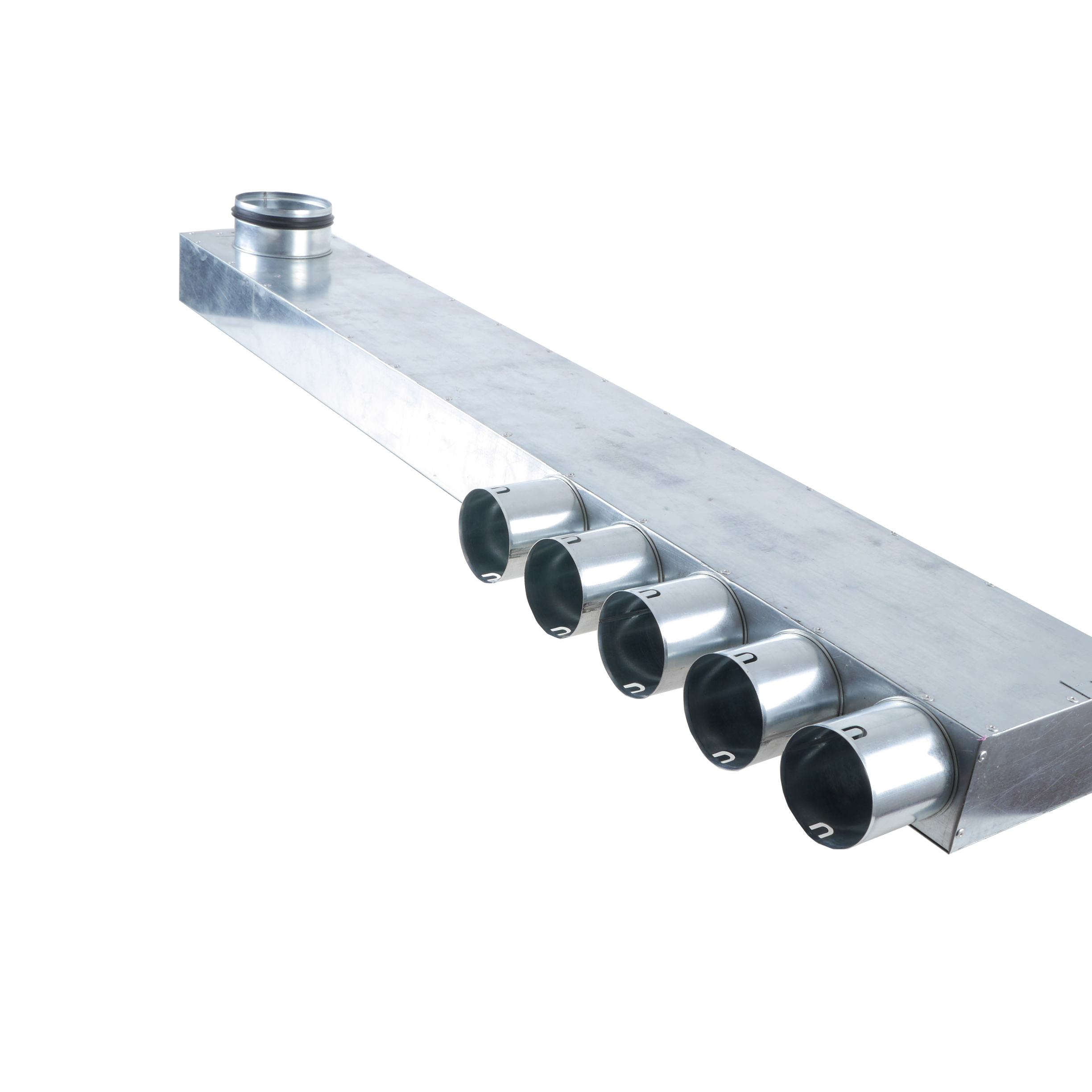 TriaAir Fordelerboks - ø125 nippel, 5 muffer - ø75 (venstre)