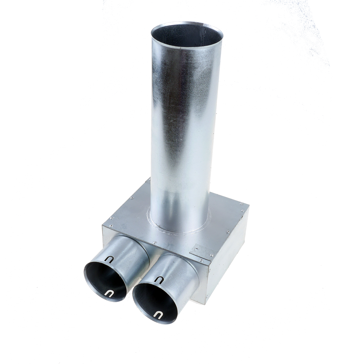 Fordeler, Vinkel ø125 - 2 muffer ø75