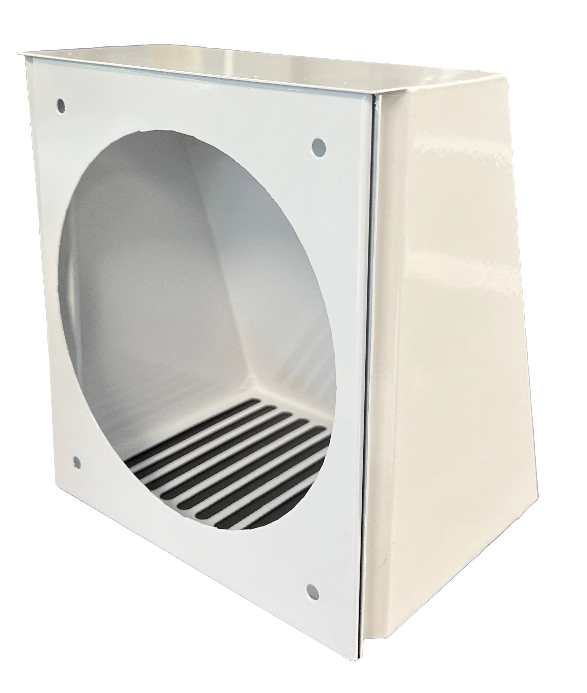 Yderdæksel m/lamelspjæld, hvidt/bredt