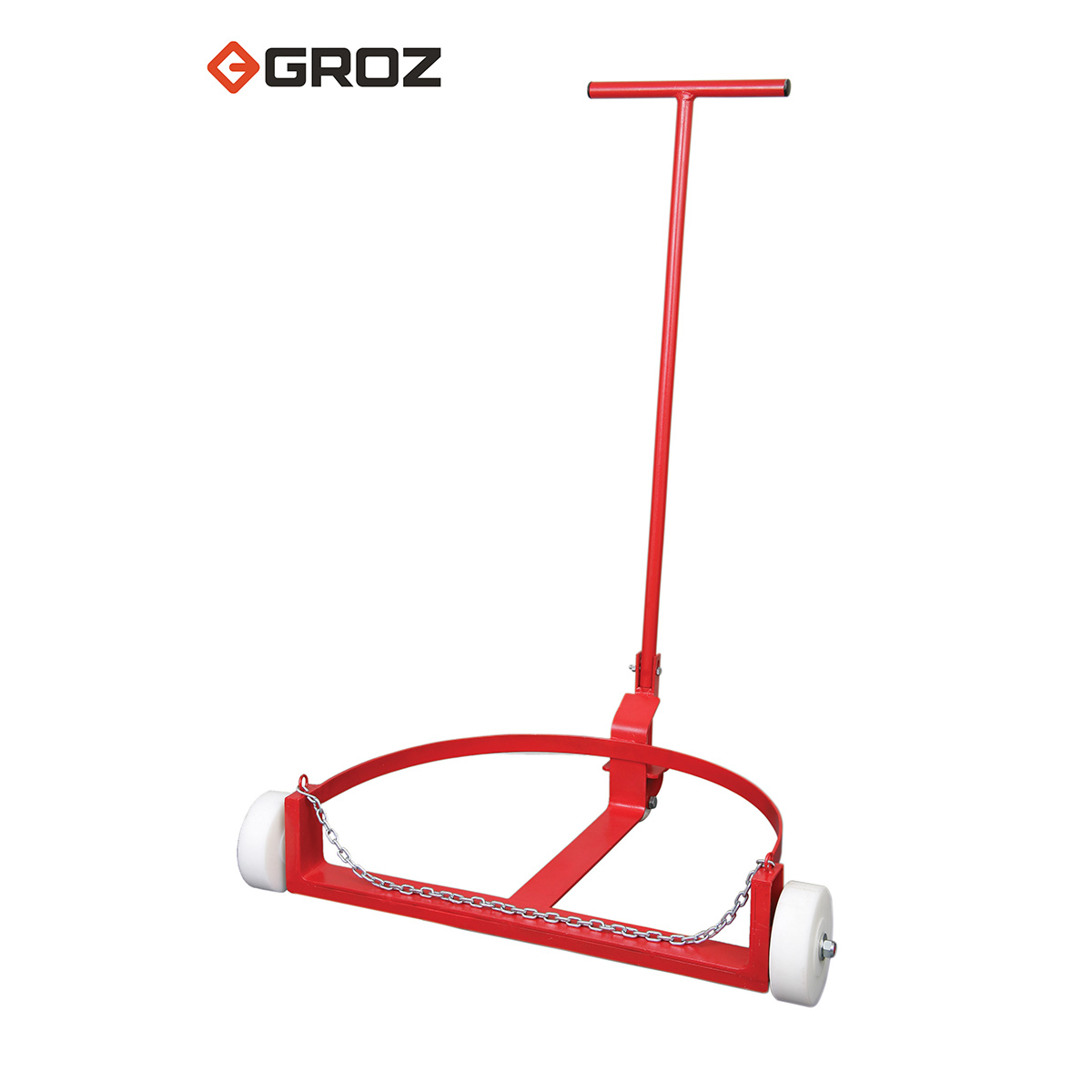 Tromlevogn fra GROZ - 3-hjulet lavprofil model til 1/1 tromle