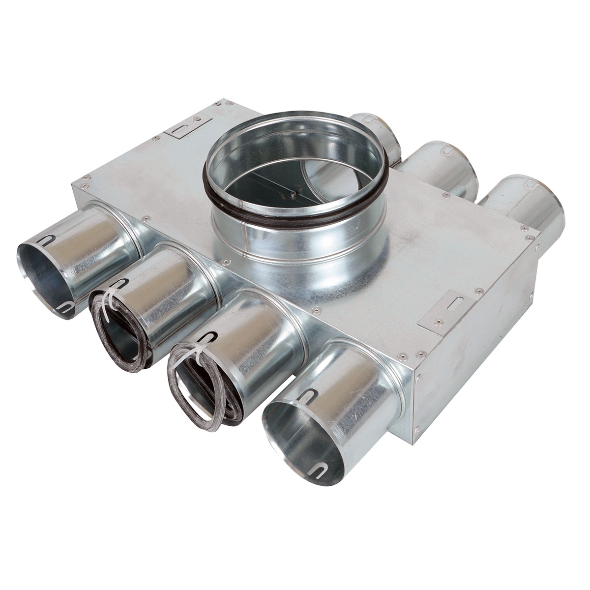 Fordelerboks, ø160 nippel, 7 muffer (4x3) - ø75