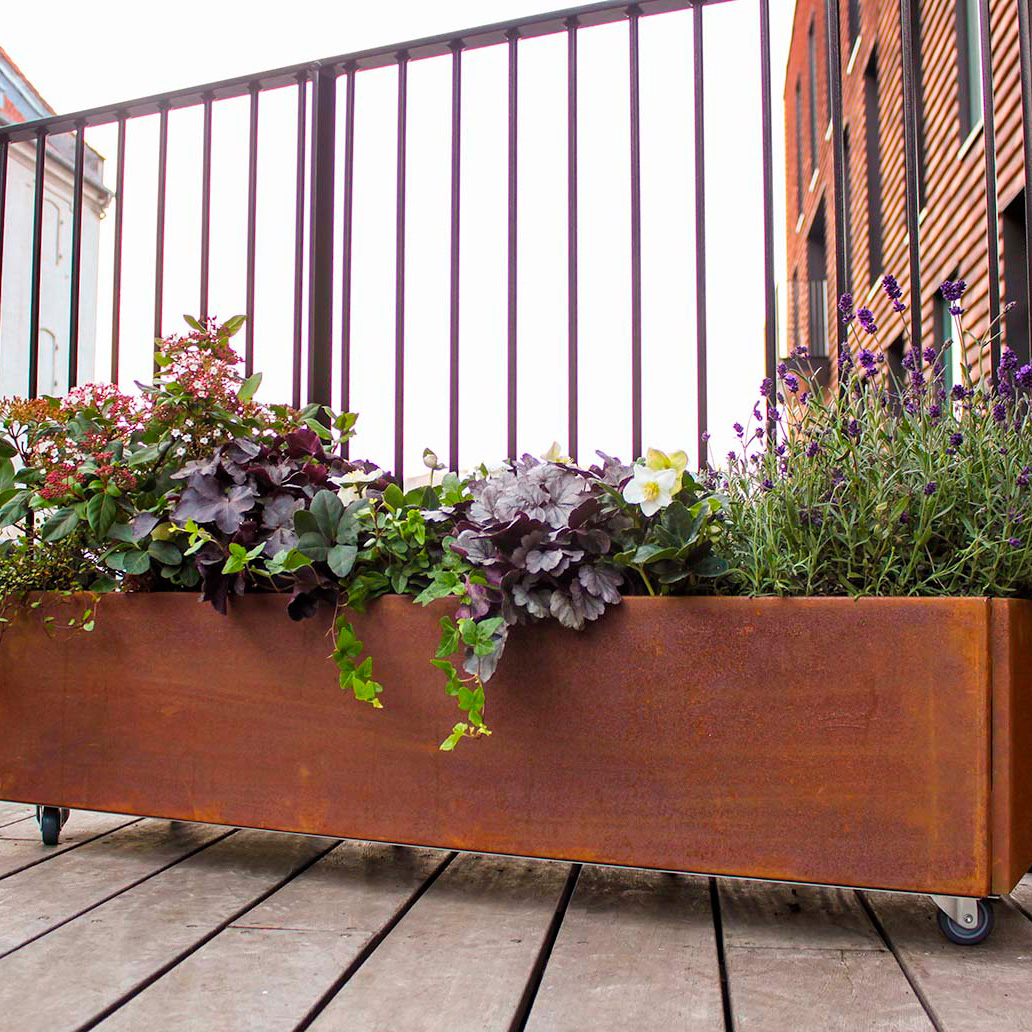 Blomlådor 25 bredde - flere längder. Höjd 25 cm