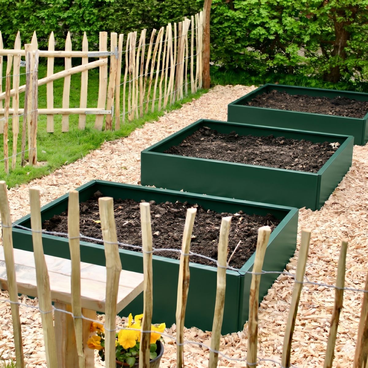 Grønne højbede 120x120 miljø